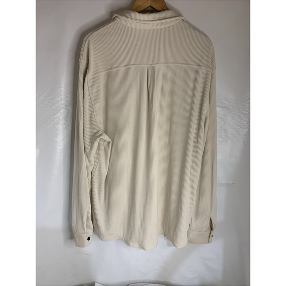 COOFANDY Corduroy Style Ribbed LS Tan Collar Button Down Casual Shirt Men 2xL - Picture 6 of 6